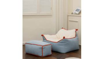 New trend  simple modern  minimalist  velvet comfort  fabric  leisure   lounge wooden reclining living room bean bag chair1