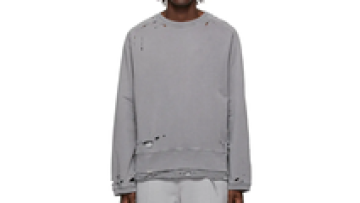 Vintage Sweatshirts Mens French Terry Crew Neck Distressed Sweatshirt for Men1
