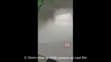 0.15mm clear or white opaque pp cast film