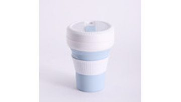 350ml Bpa free durable food grade portable custom  foldable reusable silicone collapsible travel cup with lid1