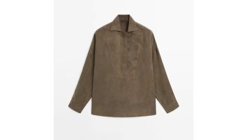 Women's minimalist commuting style versatile long sleeved shirt top