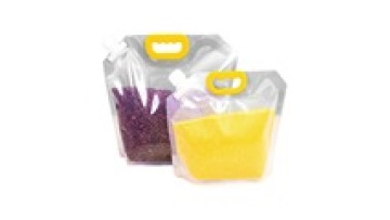 Custom Design Grain Rice Mung Bean Storage Flexible Plastic Handle Packaging Standing Spout Pouch Bag1