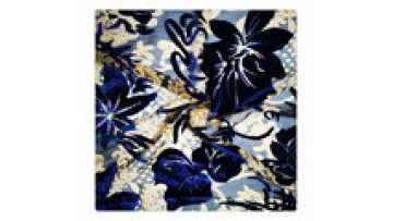 2024 new arrival design printed nylon rayon navy see through burnout velvet fabric for scarf1