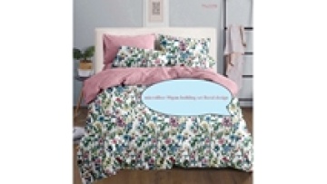 Hot selling luxury microfiber printed super king bedsheets and duvet covers set1