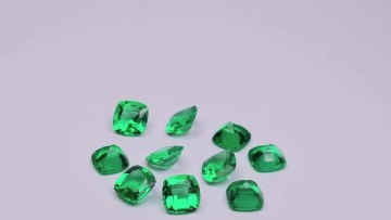 High Quality Wholesale Loose Gemstone Colombia Emerald Cushion Cut Lab Colombia Emerald1