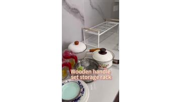 Wooden handle set storage rack