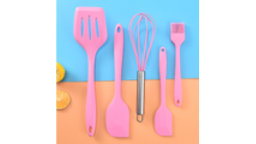 5 Pieces Silicone kitchenware Baking Tools eggbeater scraper steak frying spatula Spatula Baking five-piece baking set1
