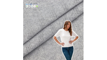 Stock 180gsm TC Hacci Pointelle Women Top Fabric 80% Polyester 20%Cotton Jacquard Knitted Fabric for Spring Garment1