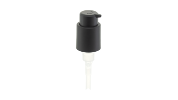 24/410 matte black lotion pump with left-right lock