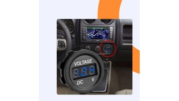 12V 24V Waterproof Car LED Green Digital Display Voltmeter1