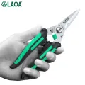 LAOA Multifunctional Scissors Made in Taiwan With safety Lock Stainless Shears Cutting Leather Wire cutters Household scissors