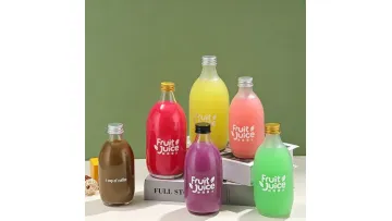 Custom 200ml 250ml 300ml 350ml 500ml Frosted Drink Beverage Glass Bottle with Screw Cap1