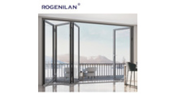 Latest Design Hurricane Impact Waterproof Aluminum Doors Exterior Folding Patio Doors Aluminum Bifold Glass Doors1