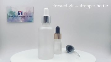 frosted glass dropper bottle 