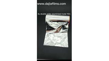 3 micron double sides aluminised mylar film 