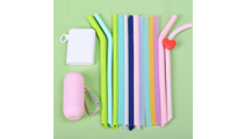 Hot Sales Food Grade Long Folding Branded Compostable Drinking Straws Reusable Silicone Straw1