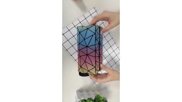 Geometric design laser PU hand bag