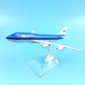 Plane Model Airplane Model 16cm KLM Royal Dutch Boeing 747 Aircraft Model 1:400 Diecast Metal Airplanes Plane Toy Gift