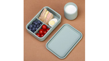 Bpa Free School Children Kid Snack Food Container Bento Foldable Silicone Lunch Box Collapsible With Lid1