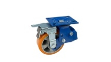 WBD Wheel Absorber Caster 300kg Swivel with Brake Spring Load Shock Absorbing Rigid Caster1
