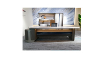 Modern Platinum Bow and Arrow Style Luxurious Office Furniture BOSS Executive Table CEO Desk Manager President Desk1