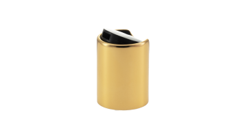 24/415 Shiny Gold & Black Disc Top Cap