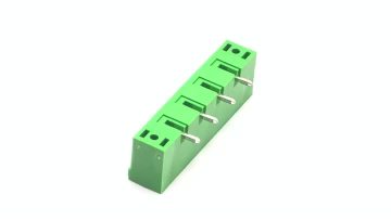 7.62mm Pitch Pluggable Right-Angle Terminal Blocks Male with Lug Green 1*4P