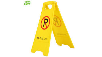 Manufacturer directly OEM B-131 PP or ABS material plastic yellow A shape caution sign board1