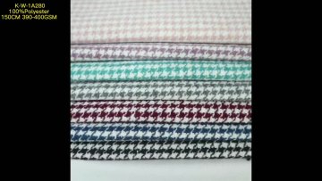 Wholesale Beautiful wool pink tweed fabric fancy yarn coat polyester fabric1