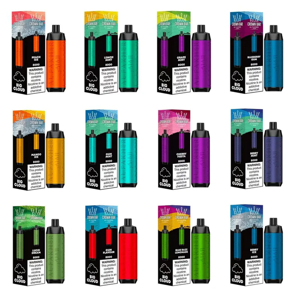 Al Fakher Crown Bar 8000 Puffs Disposable 10 Counts Per Box 01 800x 74882