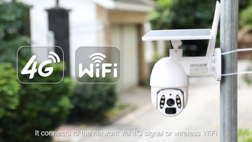 Q6 TUYA Solar Powered Security Camera Two Way Audio Night Vision WiFi/4g Pan Tilt 360 Outdoor Wireless Camera1