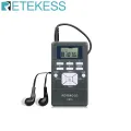 RETEKESS PR13 Radio Receiver FM Stereo Portable Radio DSP Mini Digital Clock Receiver For For Church Meeting Museum Tour Guiding