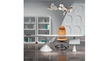 Factory Price White CEO Executive Modern Office Furniture MDF Luxury Design  Customize OEM Office Desk1