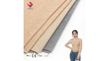 Most Popular Custom Printed 68%T 28%R 4%SP Knit Jersey Fashion Melange Jersey Fabric for T-shirt1