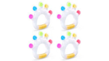 New Ideas Food Grade Colorful Crown Silicone Baby Teething Toys1