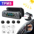 TPMS Solar Power TPMS Car Tire Pressure Alarm 360 Adjustable Monitor Auto Security System Tyre Pressure Temperature Warning new