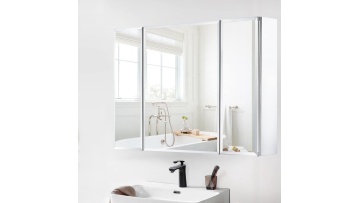 three-door aluminum mirror medicine cabinet