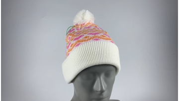 Jacquard beanie hat
