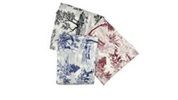 New trend chinois french fabric toile de jouy woven fabric for upholstery red1