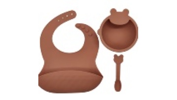 children unspillable no spill eating water bowl with suction cup and matching spoon for babies anti spill silicone baby bowl set1