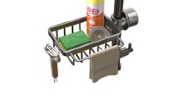 Space Aluminum Kitchen Faucet Shelving1