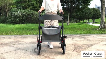 TONIA Elderly Aluminum 4 Wheels Rollator Shopping Cart TRA031
