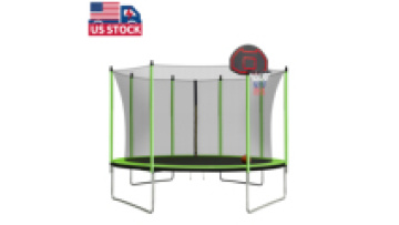 USA stock  Outdoor Trampoline 10ft with enclosure dropshipping trampolines1