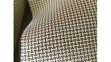 Yellow black H shape Carbon Aramid Hybrid Fabric1