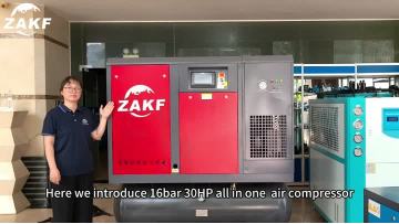30HP red tank integrated air compressor
