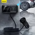 Baseus Car Fm Transmitter Bluetooth 5.0 Mp3 Player Radio modulator Adapter 3.1A USB Car Charger Handsfree Car Kit Wireless Aux