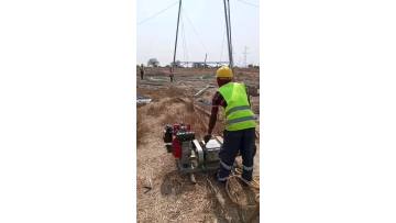 Cable pulling winch on site operation