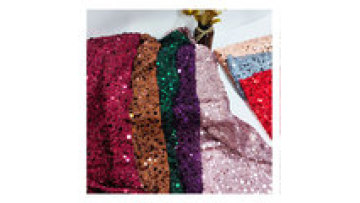 Factory Supply new Design Colourful Sequin Embroidery Fabric mesh lace fabric for dress with sequin1