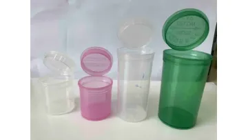 Plastic DRAM Container Hinged Lid Vial Snap Cap Pill Bottles Pop Top Injection Molding Machine1