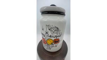 Halloween pumpkin lantern jar